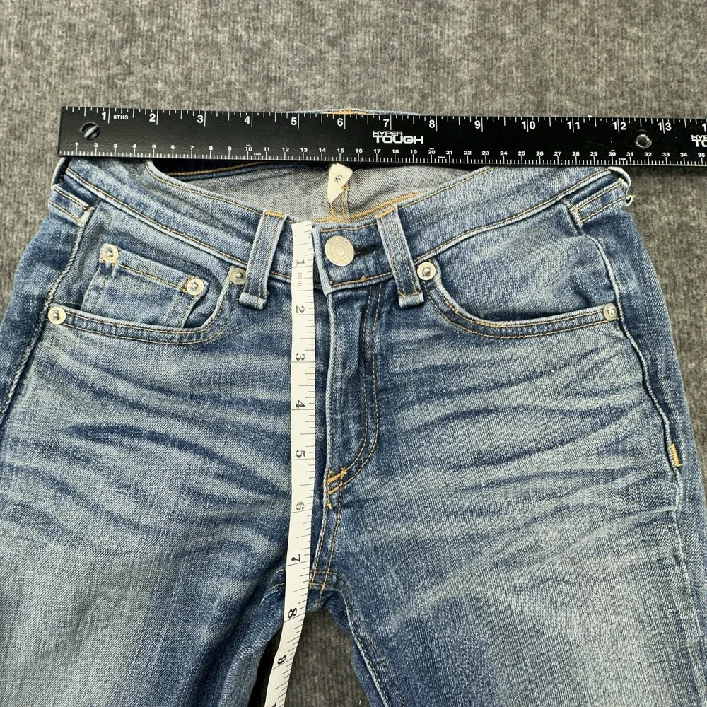Rag & Bone Women's Skinny Jeans Sz 24 Light Wash‎ Stretch Denim Mid Rise